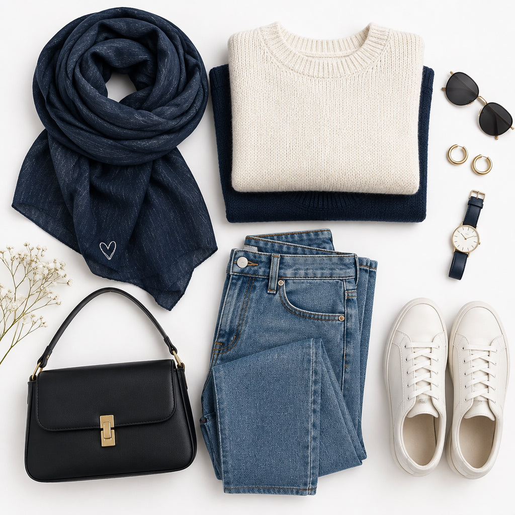 Midnight Indigo - Linen Hijab