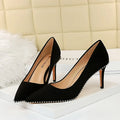 Black Beaded Stiletto Heels