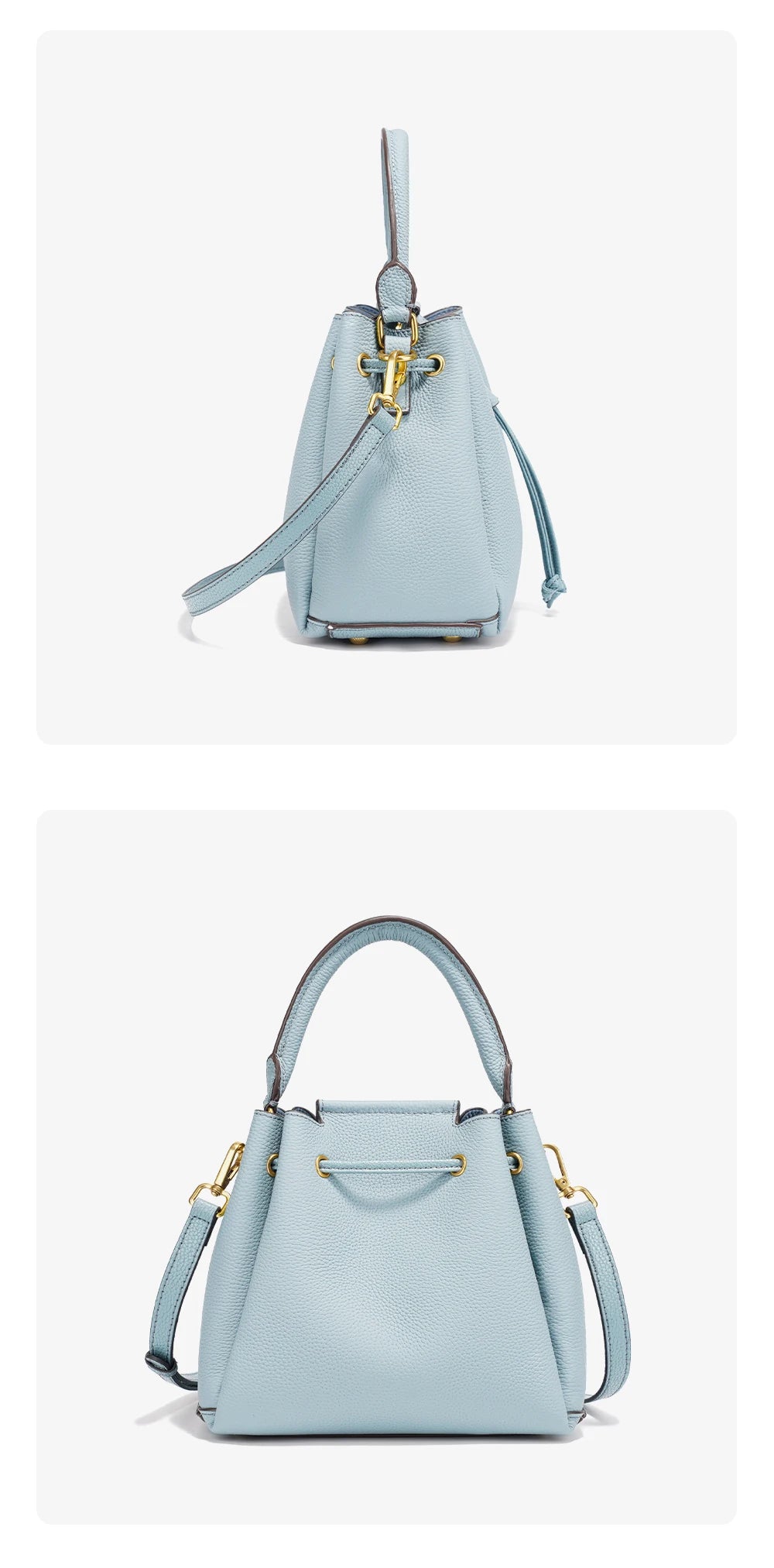 Zency Leather Bucket Bag