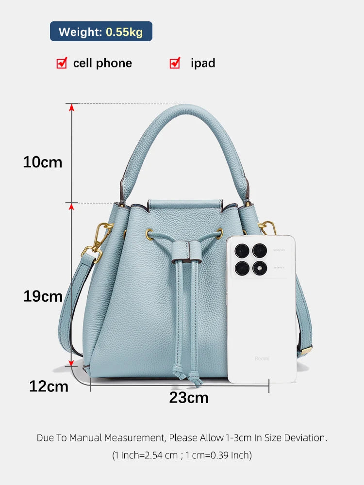 Zency Leather Bucket Bag
