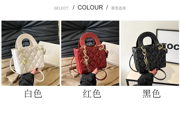 Diamond-Quilted Crossbody Bag