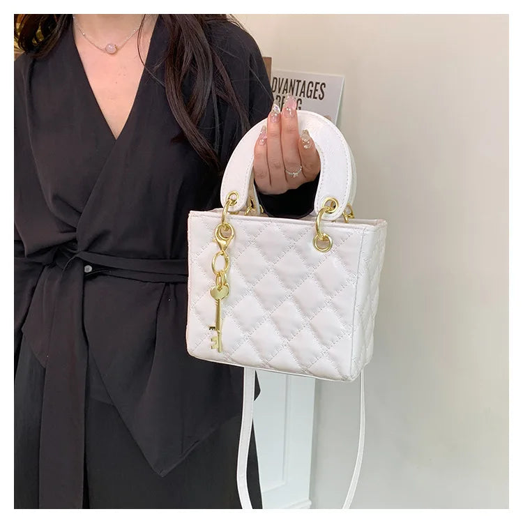 Diamond-Quilted Crossbody Bag