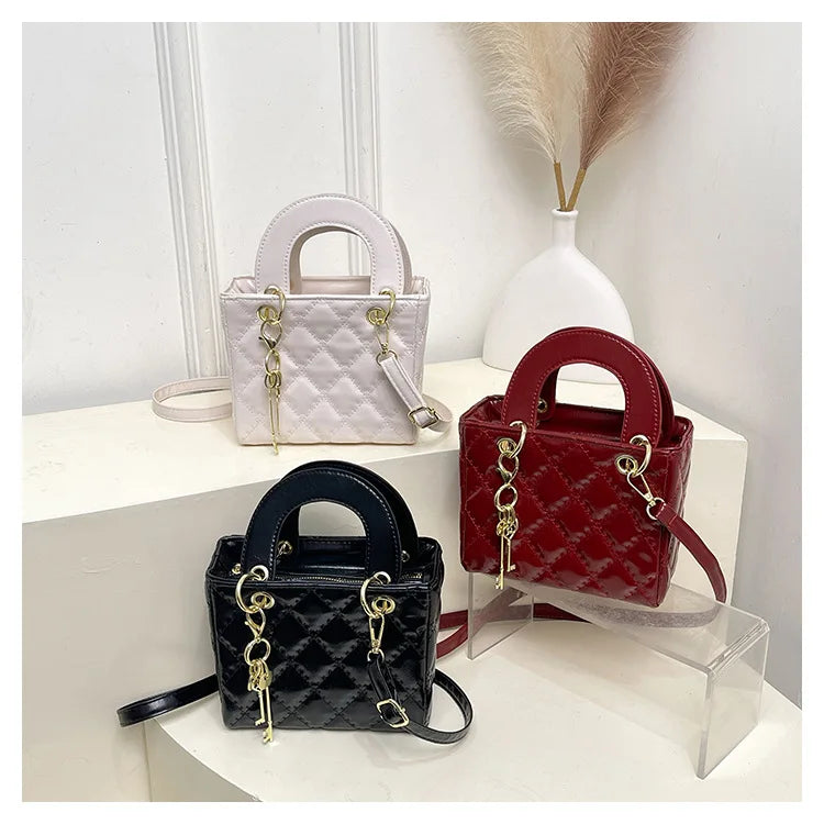 Diamond-Quilted Crossbody Bag
