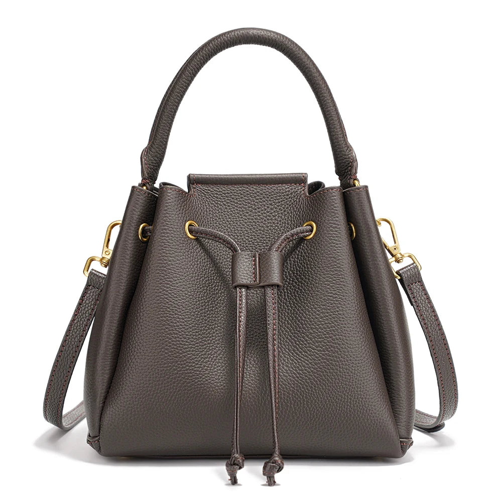 Zency Leather Bucket Bag