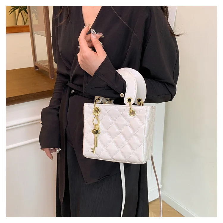 Diamond-Quilted Crossbody Bag