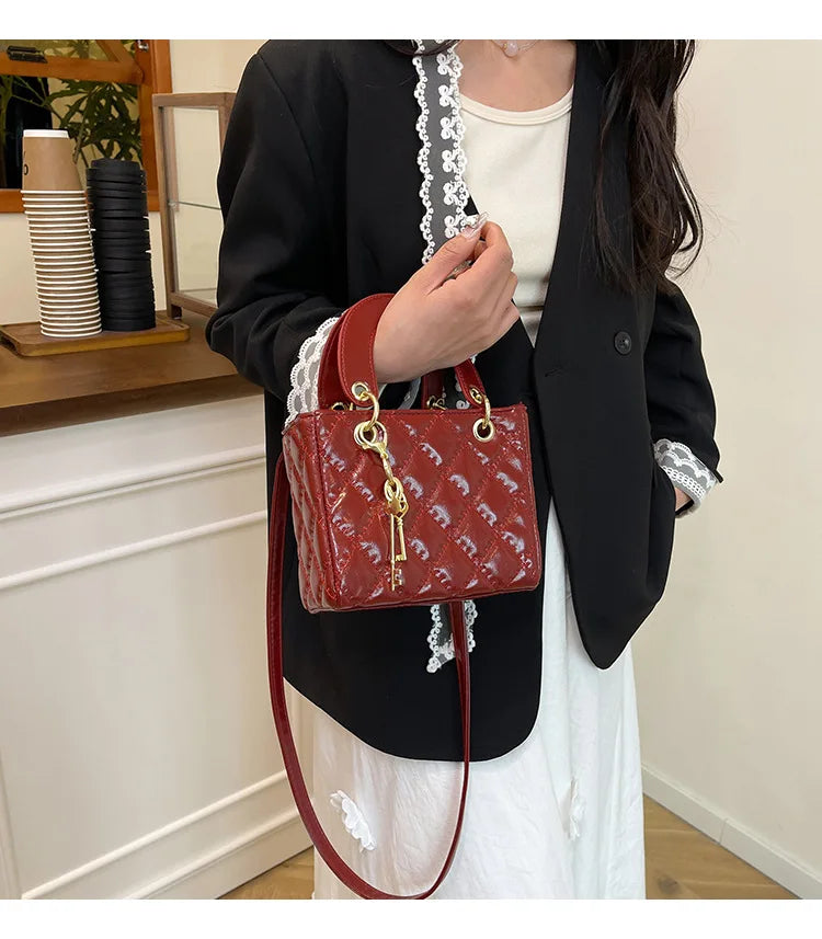 Diamond-Quilted Crossbody Bag