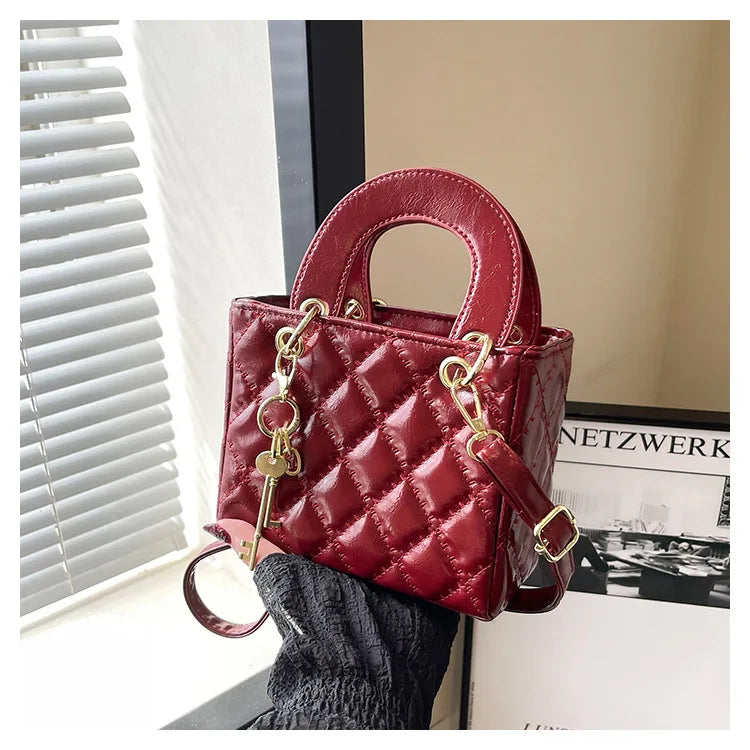Diamond-Quilted Crossbody Bag