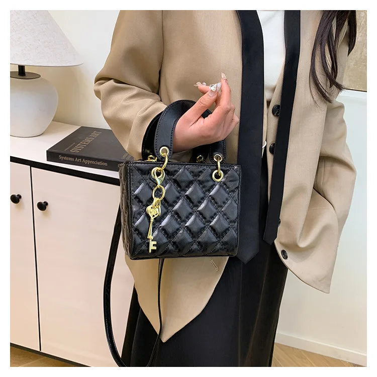 Diamond-Quilted Crossbody Bag