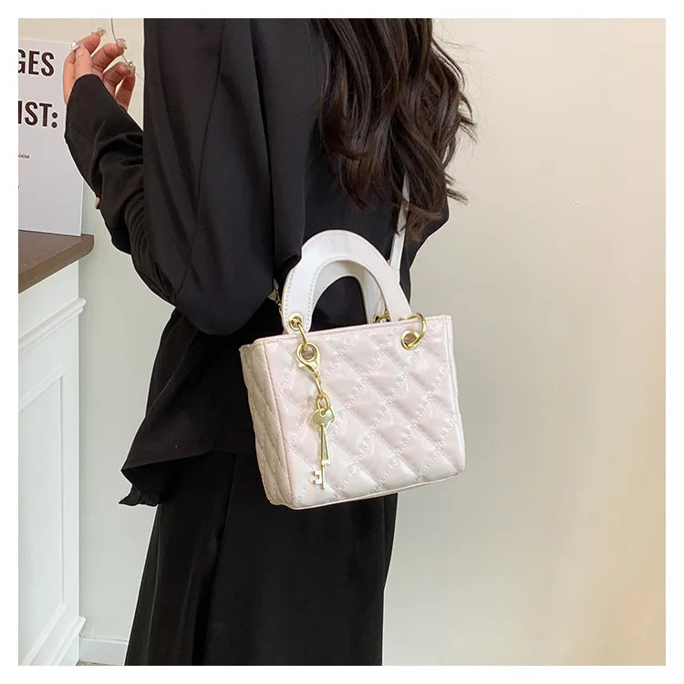 Diamond-Quilted Crossbody Bag