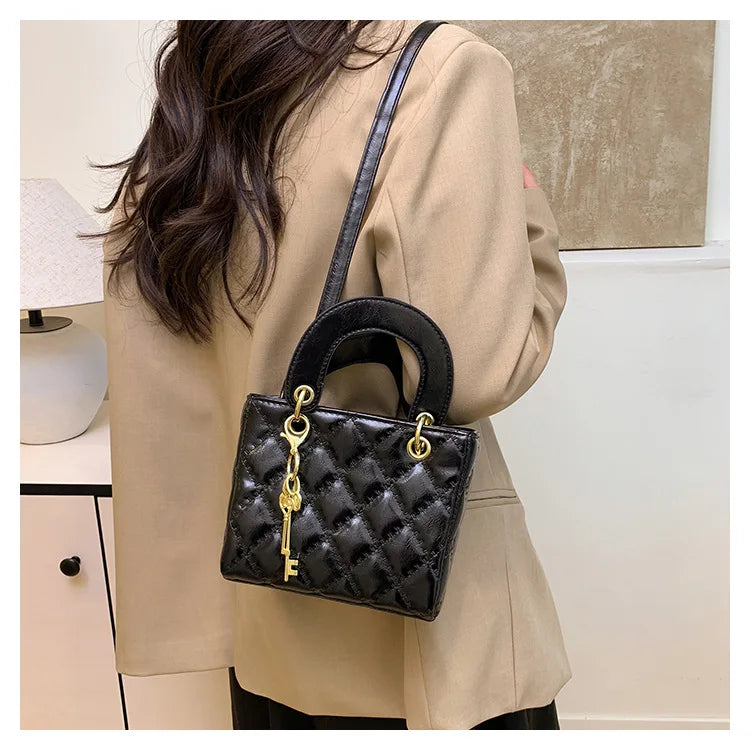 Diamond-Quilted Crossbody Bag