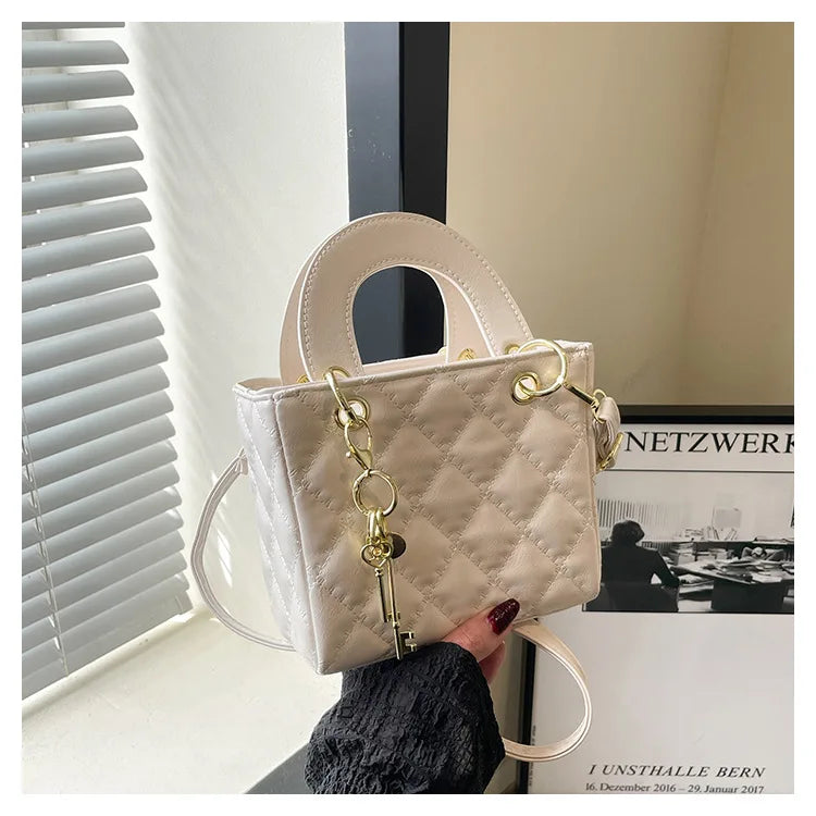 Diamond-Quilted Crossbody Bag