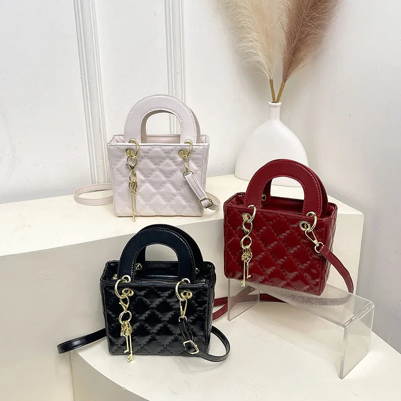 Diamond-Quilted Crossbody Bag