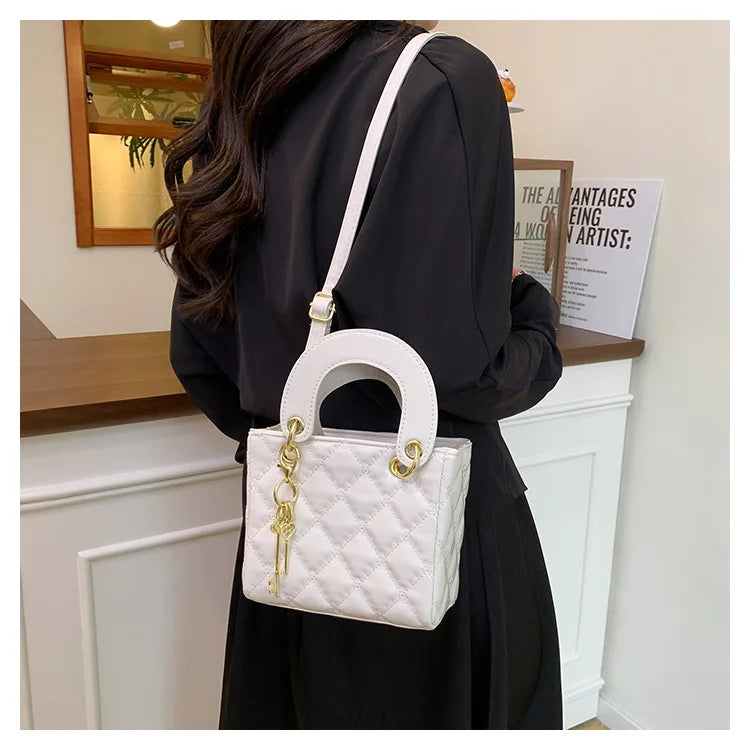 Diamond-Quilted Crossbody Bag