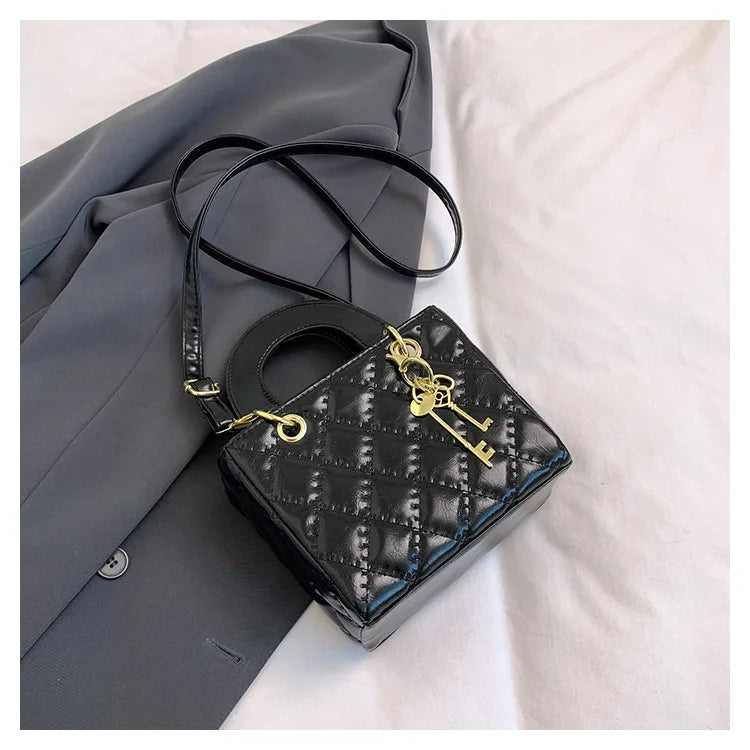 Diamond-Quilted Crossbody Bag