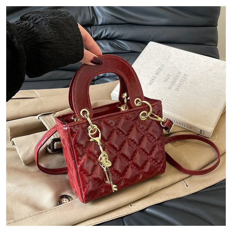 Diamond-Quilted Crossbody Bag