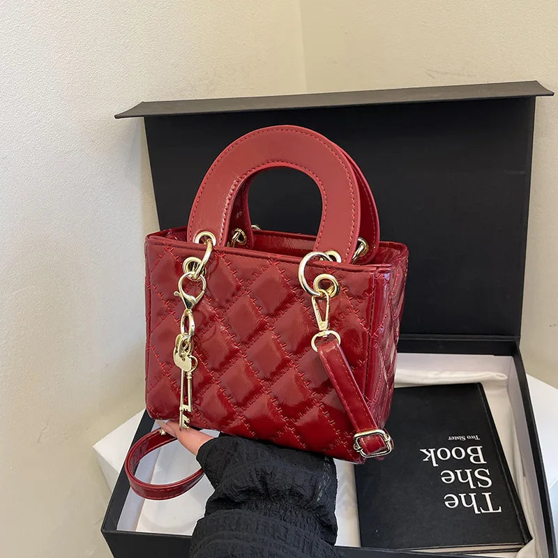 Diamond-Quilted Crossbody Bag