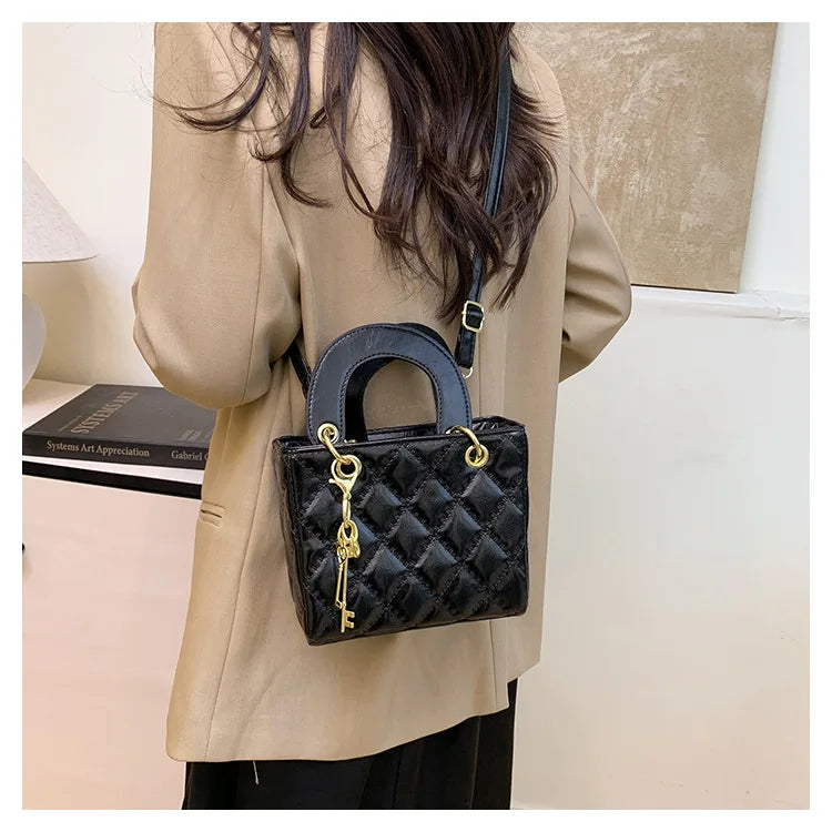 Diamond-Quilted Crossbody Bag