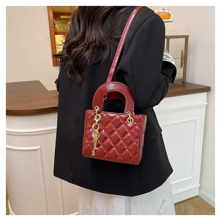 Diamond-Quilted Crossbody Bag