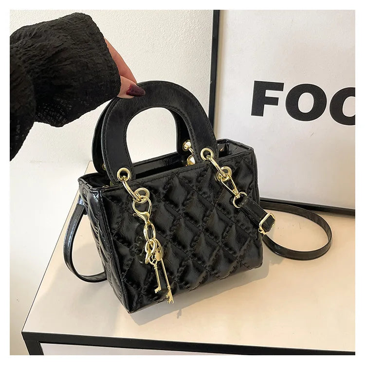 Diamond-Quilted Crossbody Bag