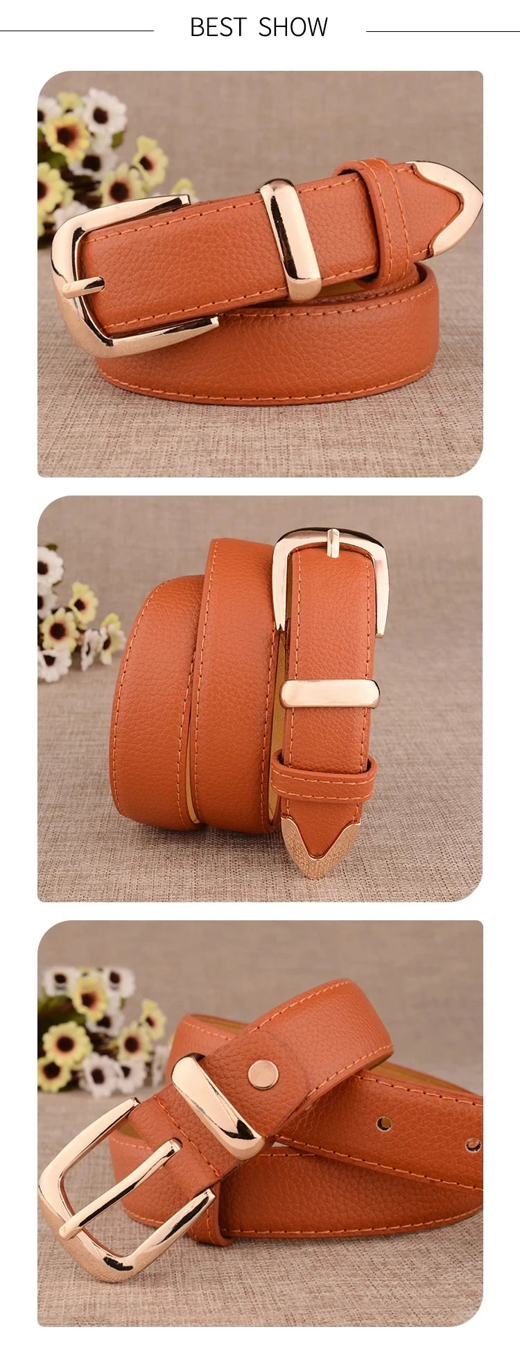 White Pin-Buckle Belt