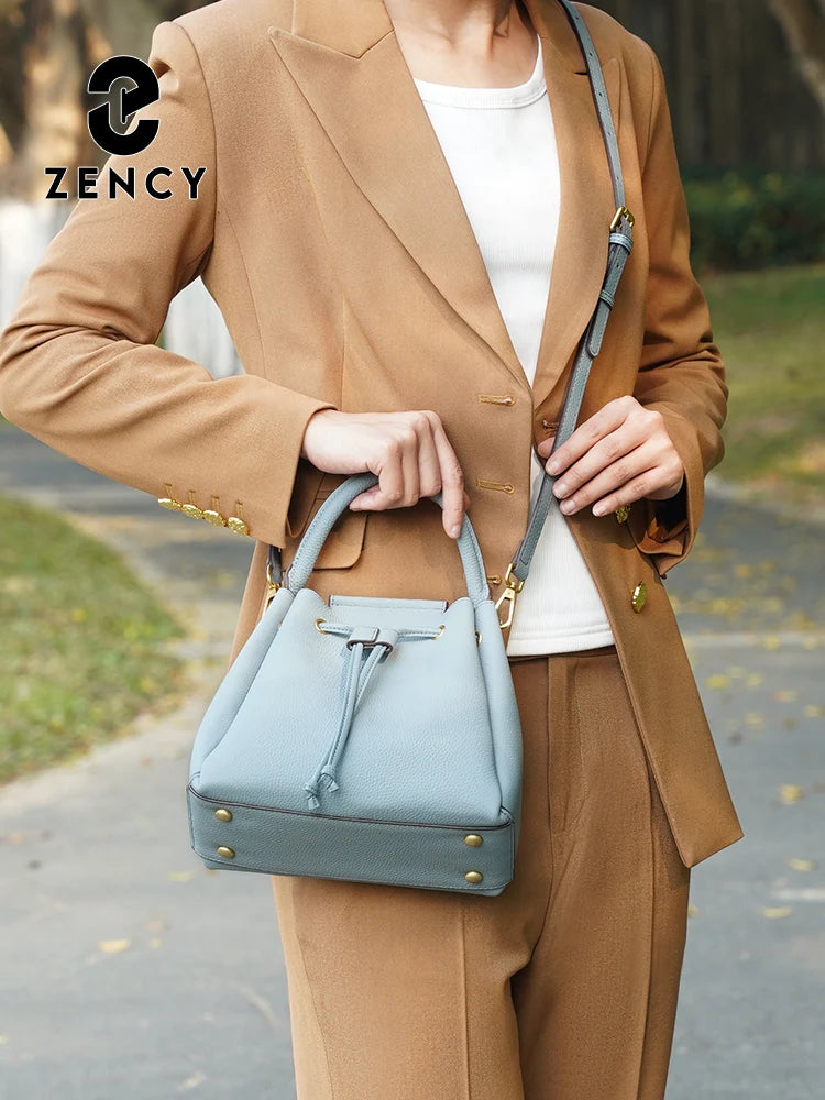 Zency Leather Bucket Bag
