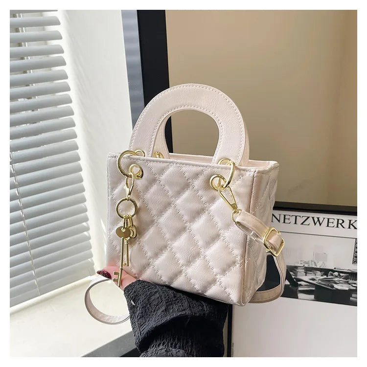 Diamond-Quilted Crossbody Bag