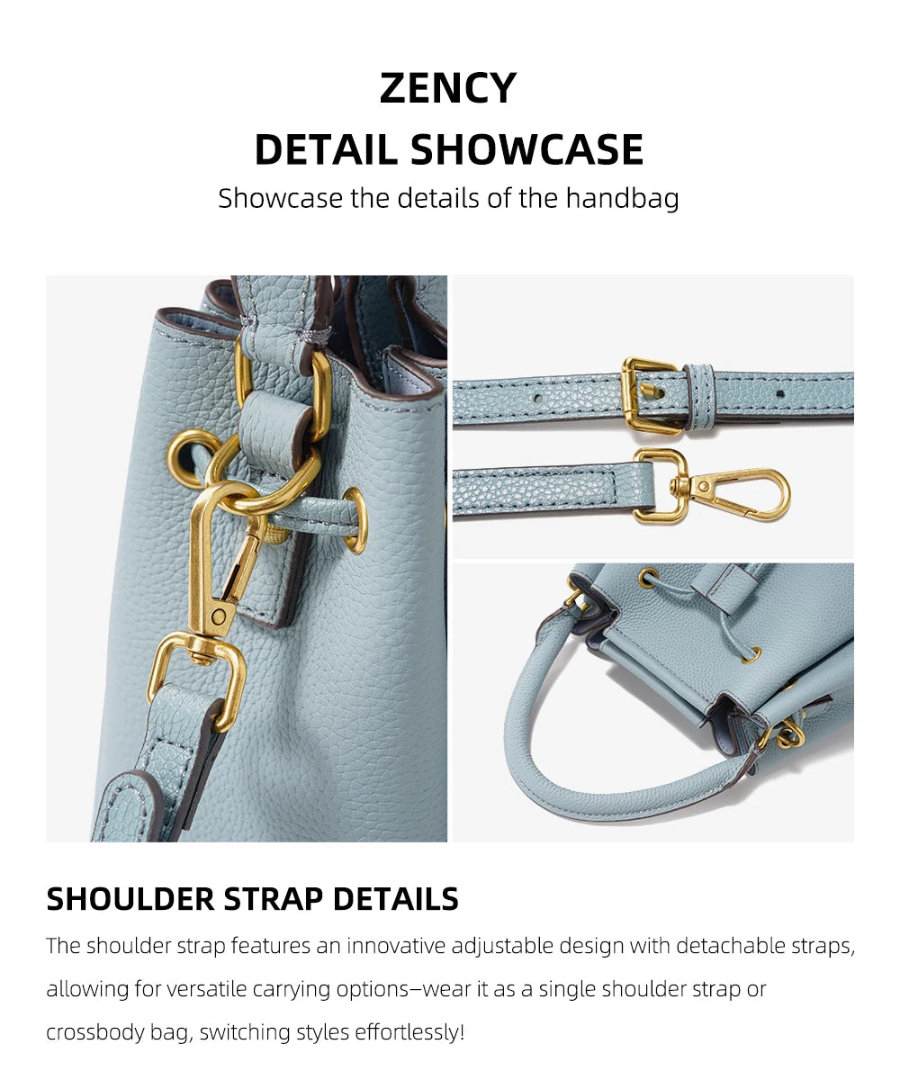 Zency Leather Bucket Bag