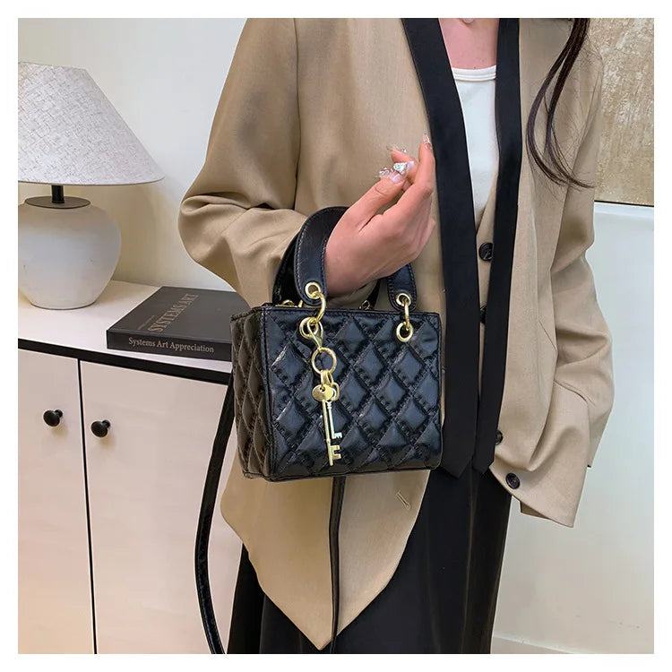 Diamond-Quilted Crossbody Bag