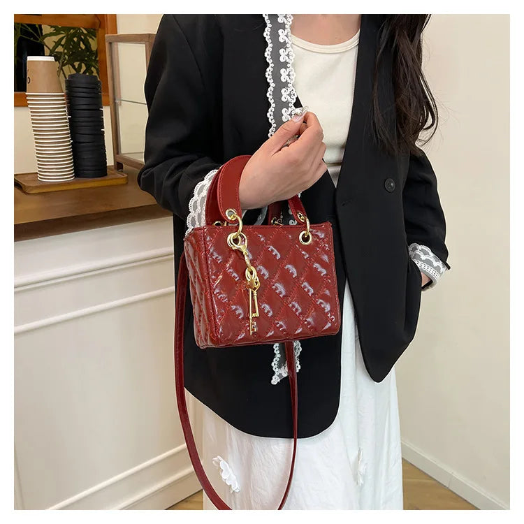 Diamond-Quilted Crossbody Bag
