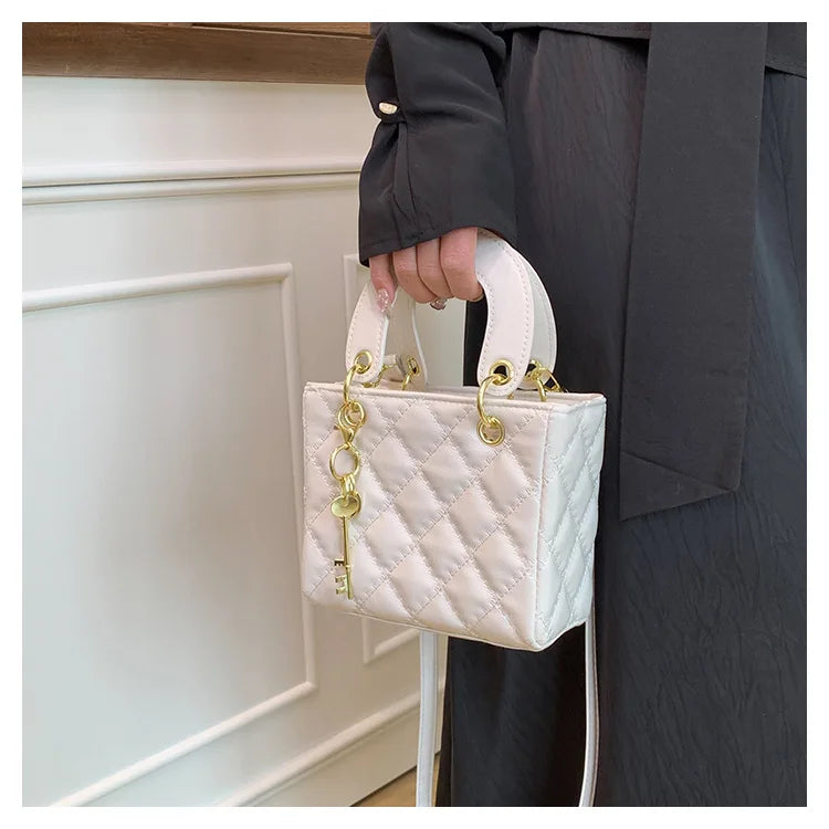 Diamond-Quilted Crossbody Bag