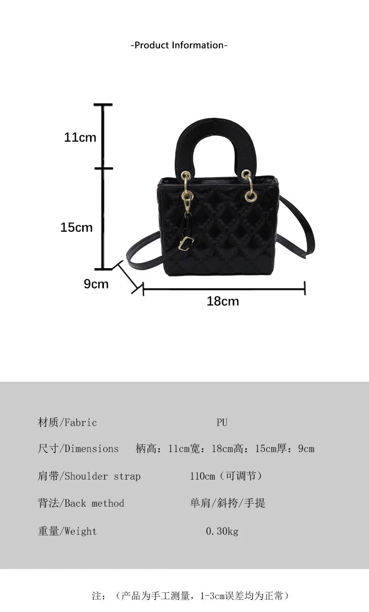 Diamond-Quilted Crossbody Bag
