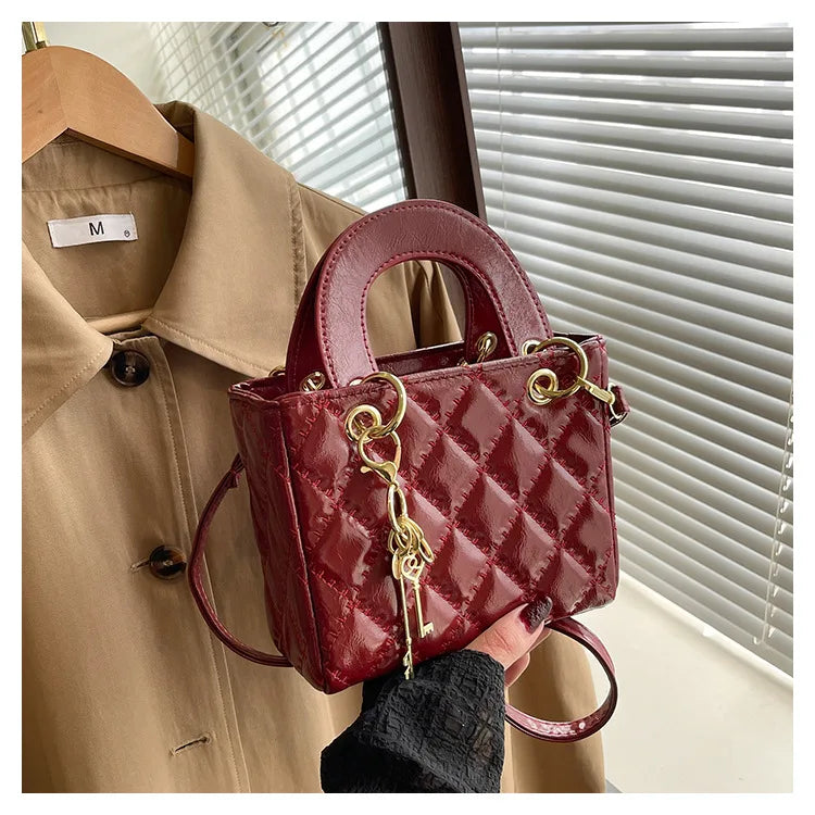 Diamond-Quilted Crossbody Bag