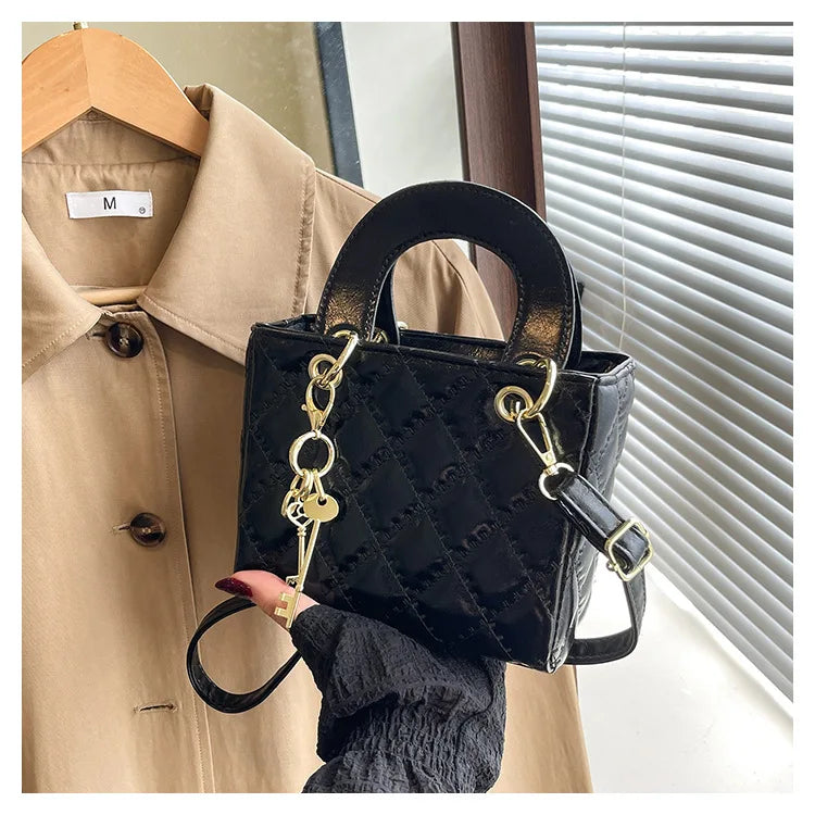 Diamond-Quilted Crossbody Bag