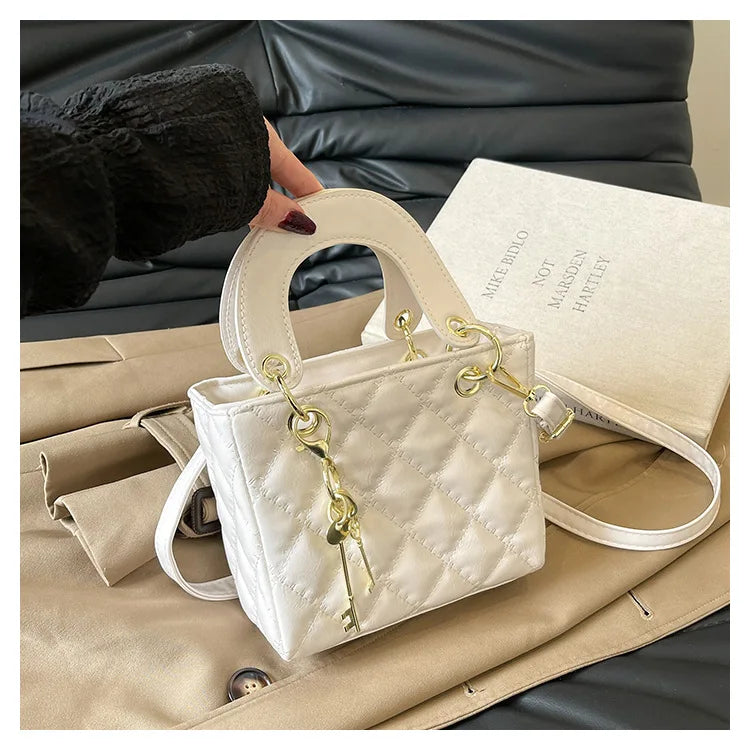 Diamond-Quilted Crossbody Bag
