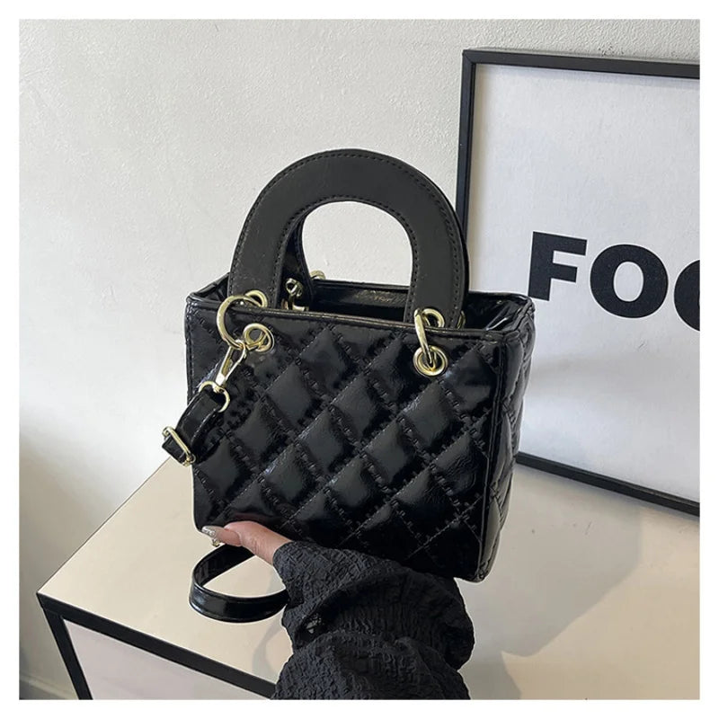 Diamond-Quilted Crossbody Bag