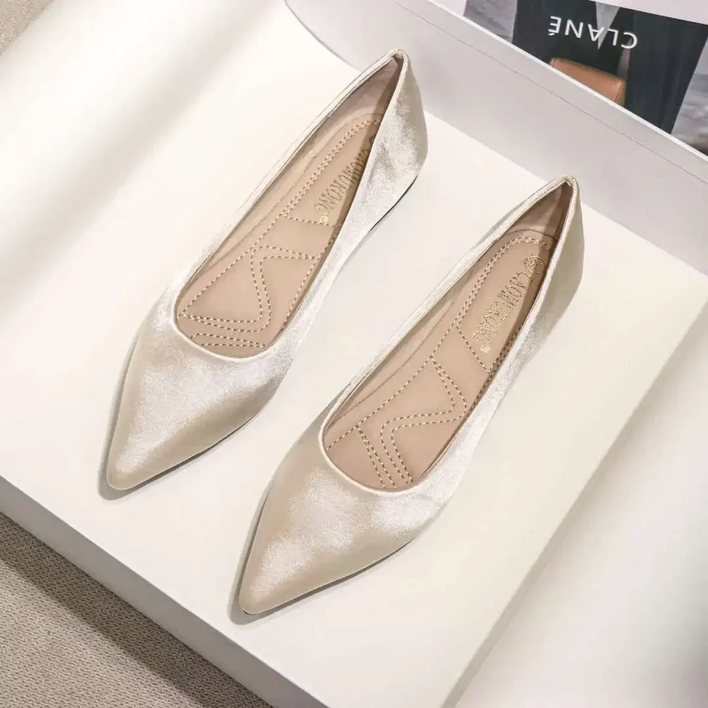 Pointed-Toe Low-Heel Flats