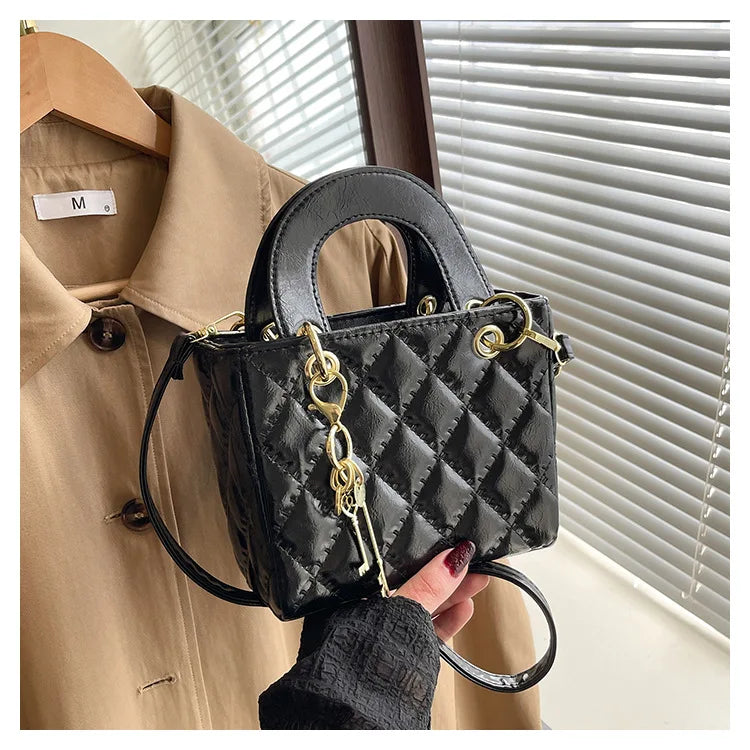 Diamond-Quilted Crossbody Bag